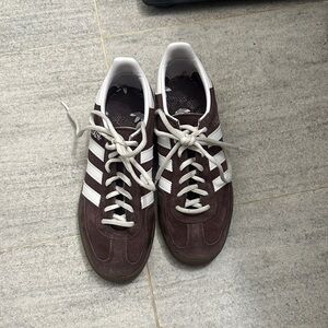 Adidas Handball Spezial Dark Brown and White Sneakers